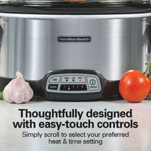 Hamilton Beach programmable slow cooker base with digital control panel and time settings