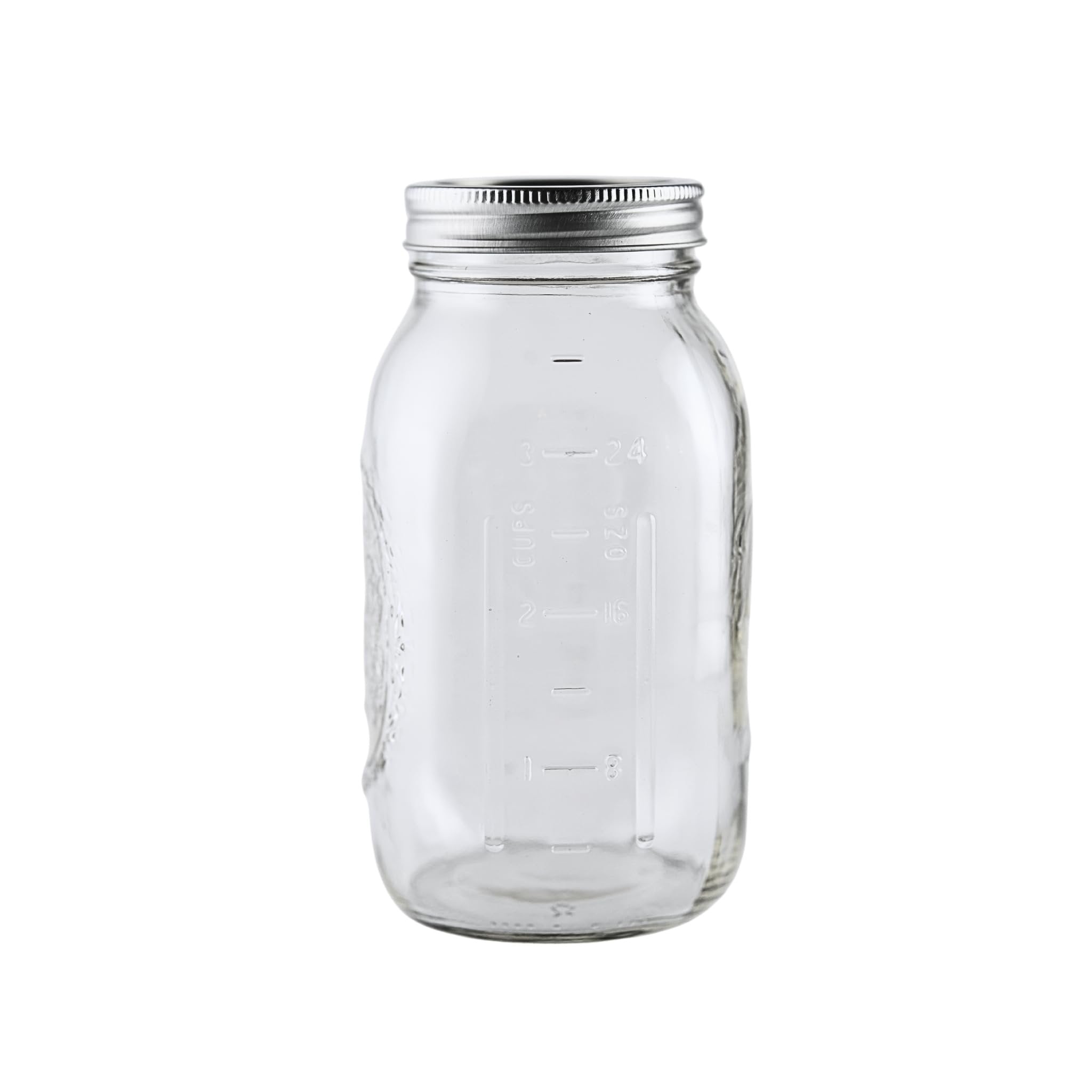 Ball 32 Oz Regular Mouth Glass Mason Jar With Airtight Lid - Food Storage - 12 Pack
