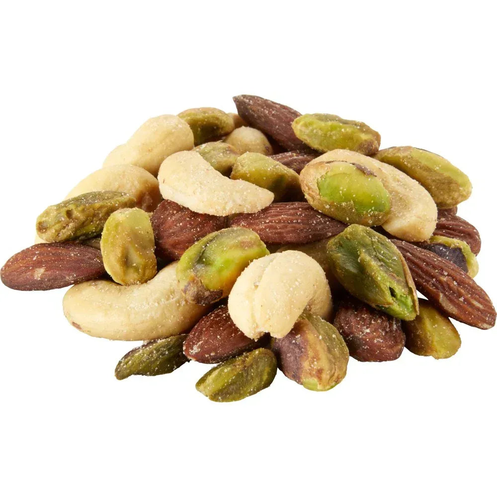 Deluxe Pistachio Mix, Party Snacks, Plant-Based Protein, 14.5 Oz Canister