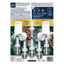 Glade scented oil set packaging back, showing 2 plug-in warmers and 6 refills