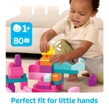 80-piece toy building blocks set arranged for a child to build