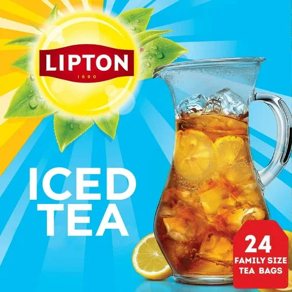 Lipton Unsweetened Black Tea Bags, Family Size, 24 Count