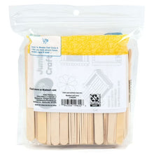 Light wood craft sticks in clear resealable bag, 150 pieces