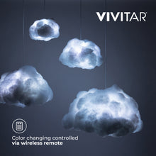 Hanging cloud-shaped RGB LED lights with wireless remote control