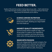 Blue Next Level feed better info panel with science-driven nutrition callouts