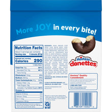 Back panel of frosted mini donuts bag with Nutrition Facts and ingredients