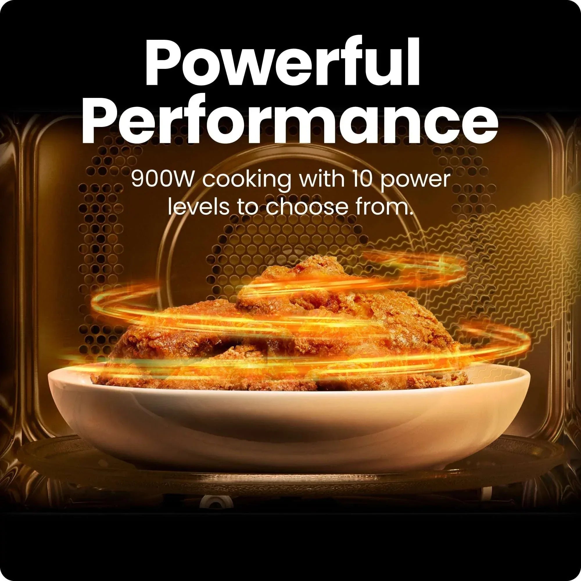 Chefman 0.9 Cu ft Countertop Microwave Oven, 900 Watts - Stainless Steel
