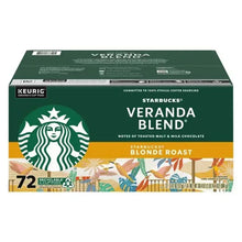 Starbucks Veranda Blend Blonde Roast K-Cup pod box with green and yellow design