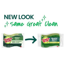Scotch-Brite heavy duty scrub sponge 3-pack packages shown side by side