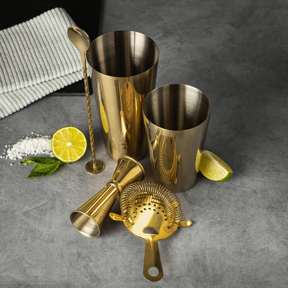 Thyme & Table Stainless Steel Gold Bar Tools, Set of 4