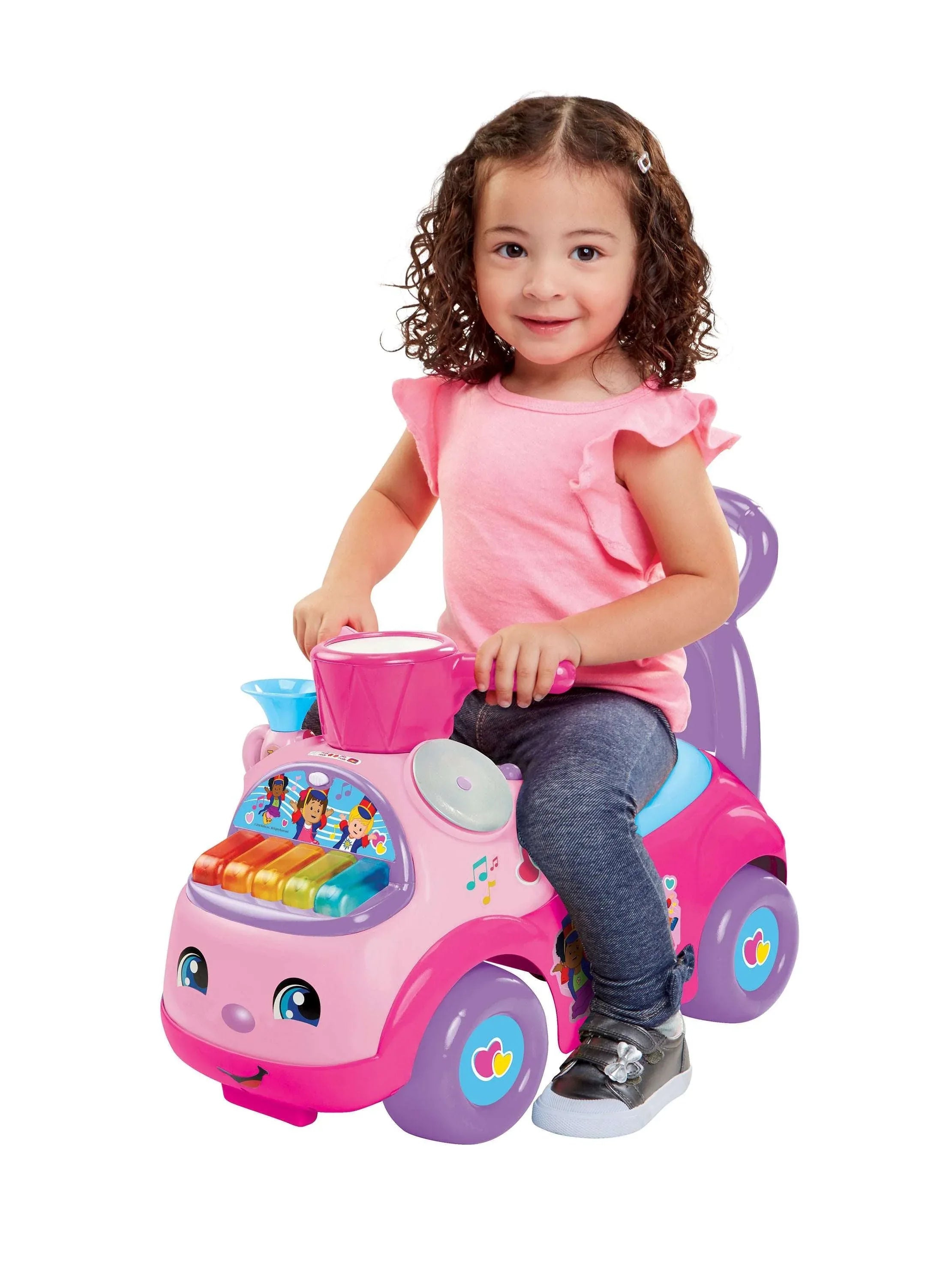 Fisher Price Little People Music Parade Heart Preschool Push Ride-On with Lights and Sounds - USA MEGA SHOP