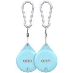 onn Wireless Item Locator 2-Pack, MFi Certified, Blue