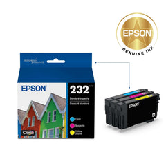EPSON 232 Claria Ink Standard Capacity Color Combo Pack (T232520-S) Works with WorkForce WF-2930, WF-2950, Expression XP-4200, XP-4205