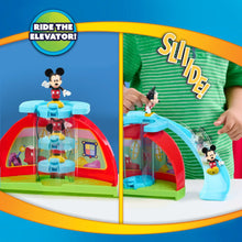 Mickey Mouse clubhouse playset with clear elevator capsule and side slide