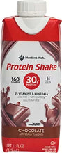 Chocolate Protein Shake bottle carton, red and white label, Member's Mark