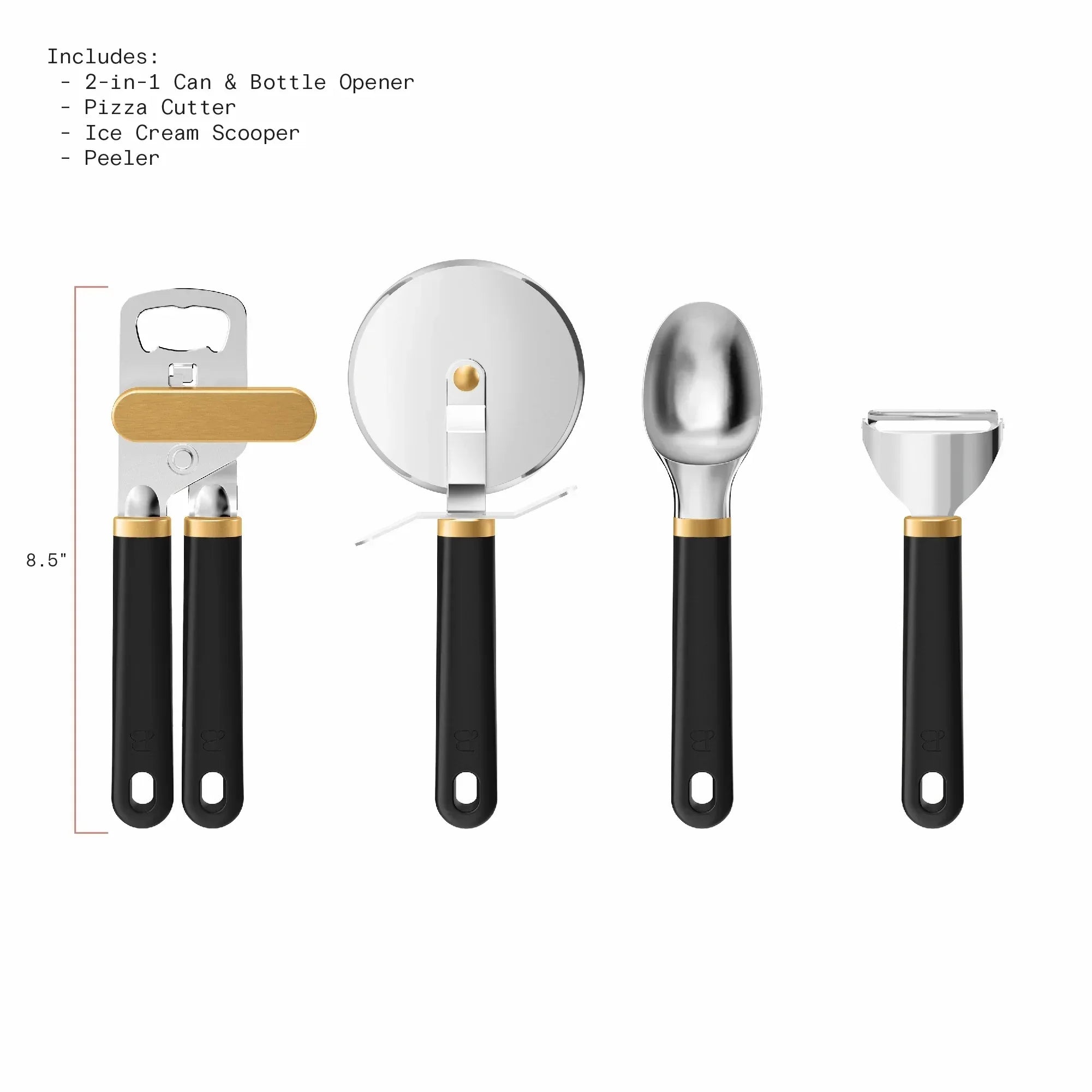 Beautiful 4-Piece Essentials Gadget Set, Black Sesame by Drew Barrymore