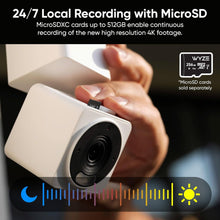 Smart security camera with microSD card slot, white indoor/outdoor dome style