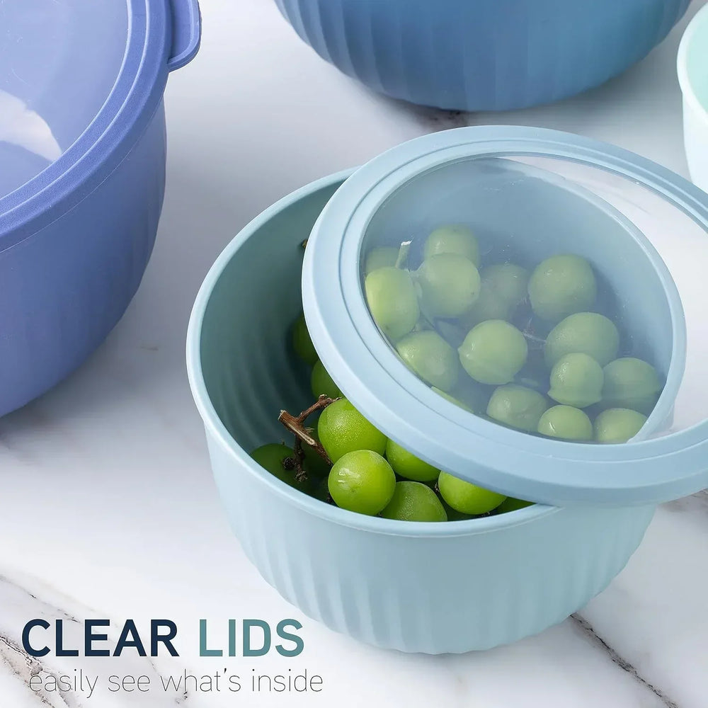 COOK WITH COLOR Meal Prep Containers Wide Mixing Bowls Food Storage Containers with Lids - USA MEGA SHOP