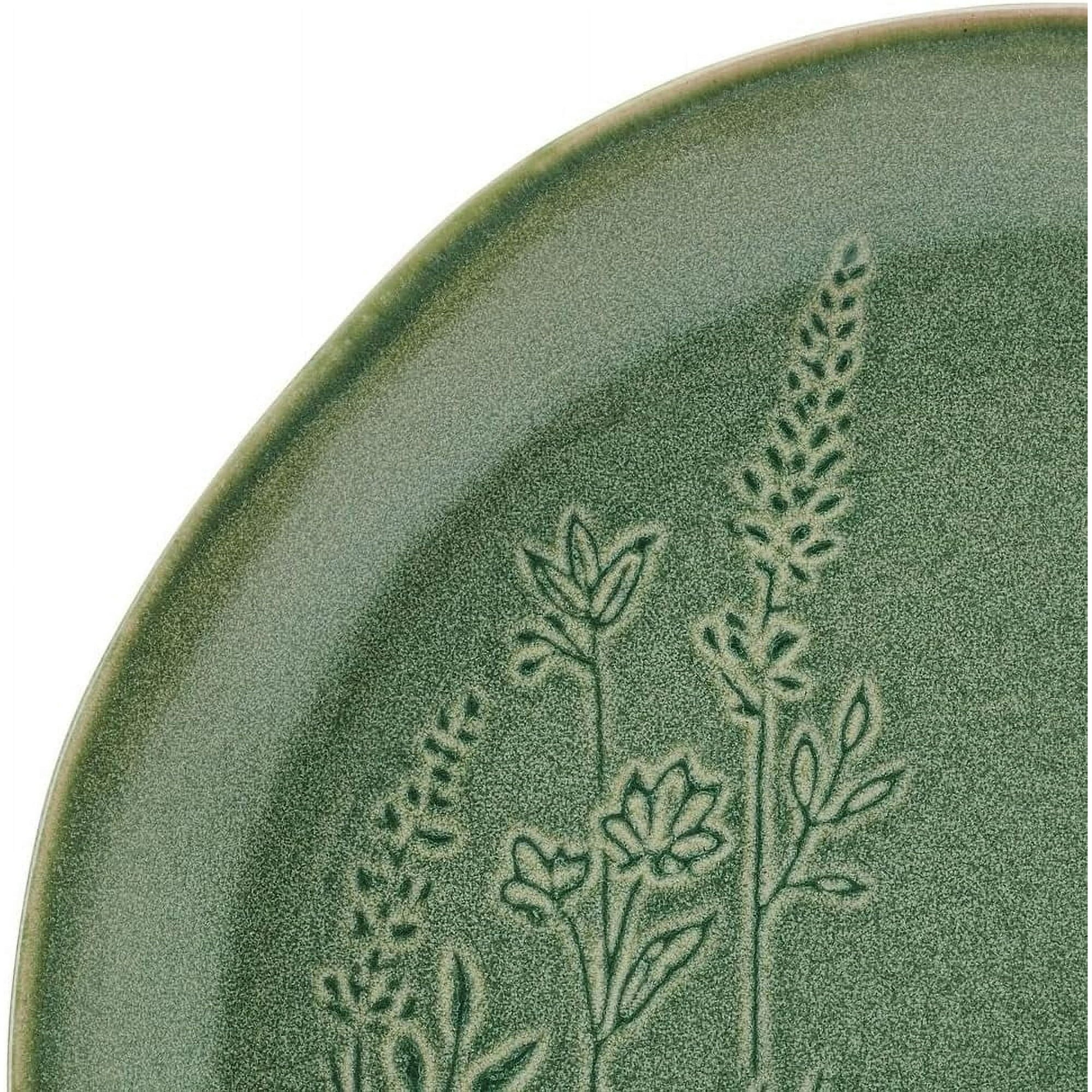 Pfaltzgraff Carrie 12 Piece Stoneware Dinnerware Set Green