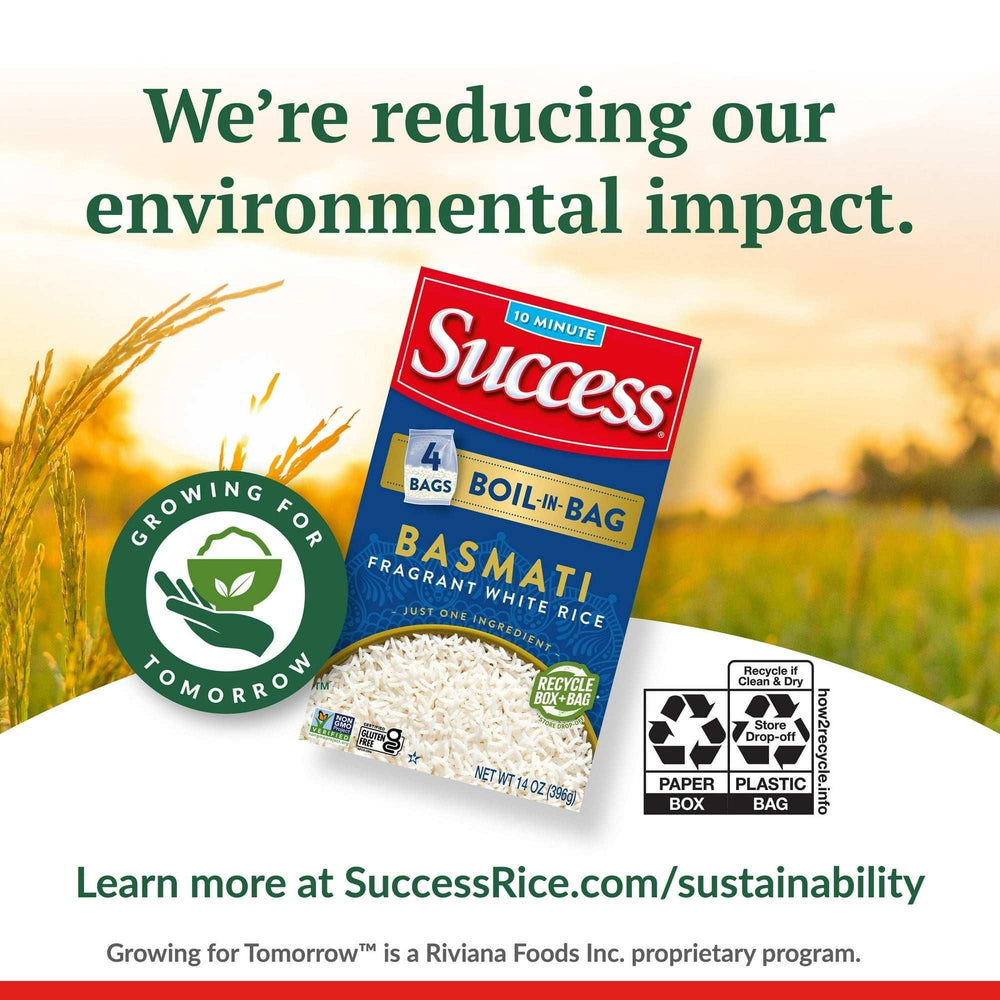 Success Boil-in-Bag Basmati Rice, Gluten Free, 14 oz Box - USA MEGA SHOP
