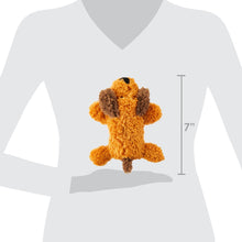 7-inch plush orange dog toy with brown floppy ears and tail