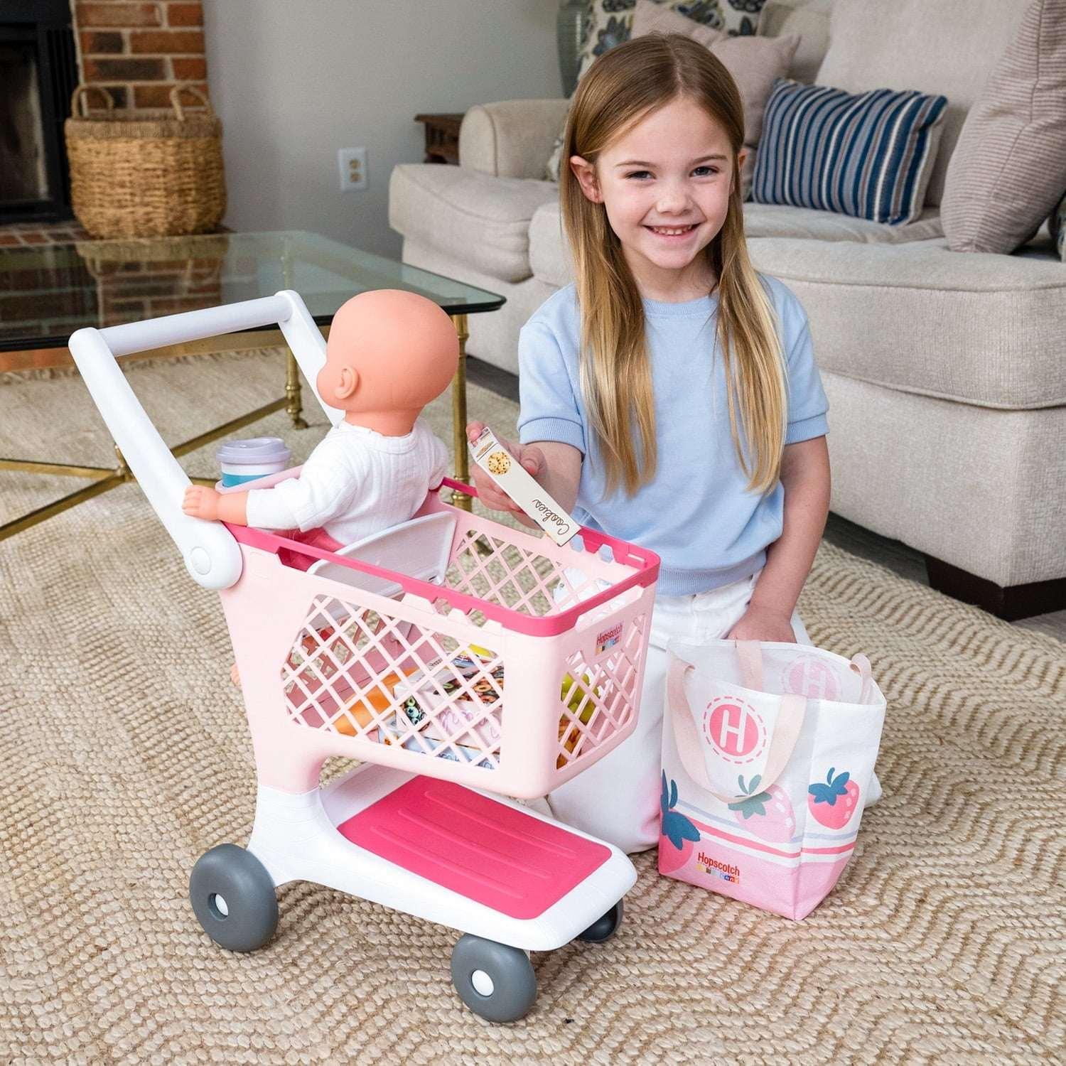 Hopscotch Lane My Baby Doll's Shopping Cart, Baby Doll Accessory-10 Play Pieces, Children Ages 2+ - USA MEGA SHOP