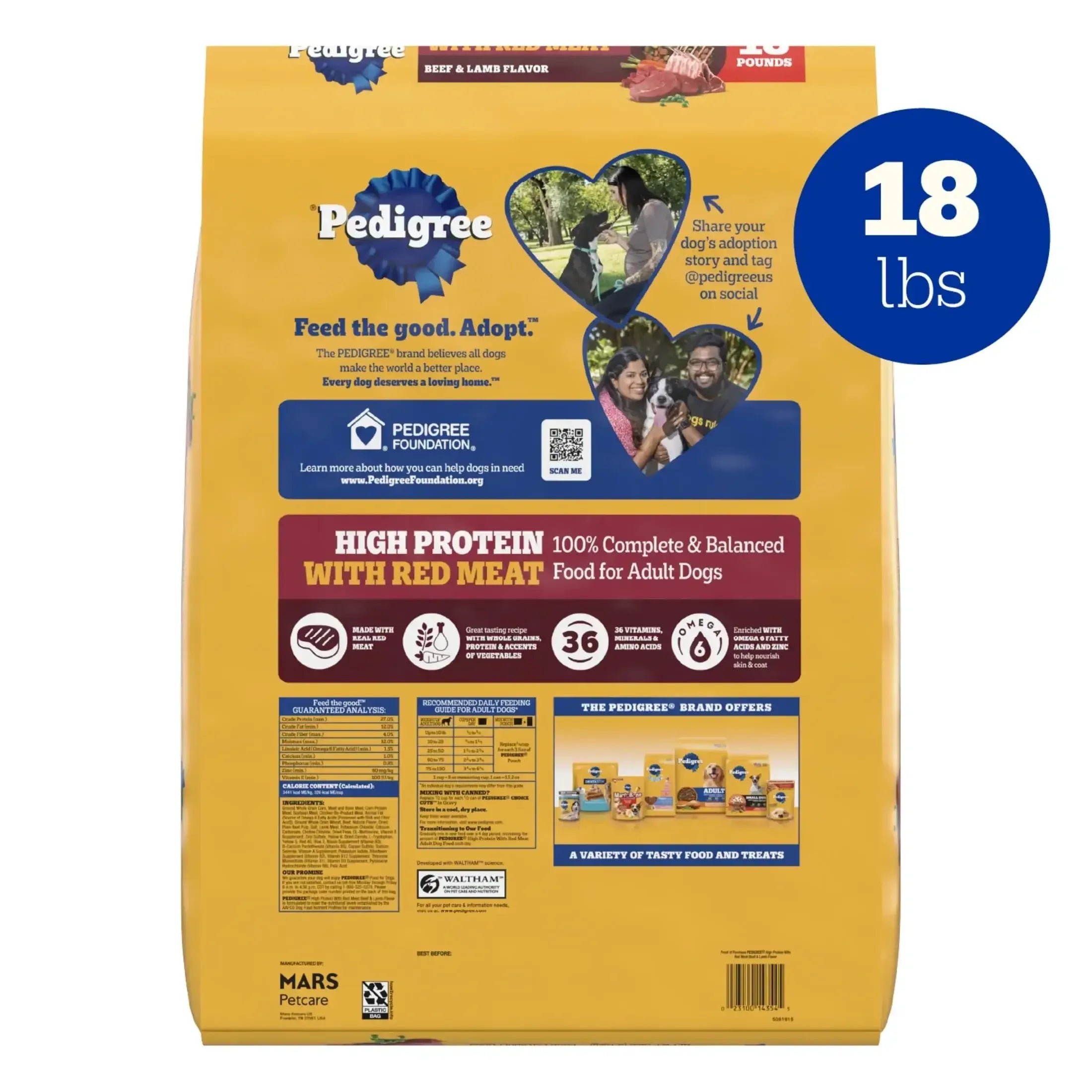 Pedigree High Protein Adult Dry Dog Food, Beef and Lamb Flavor - USA MEGA SHOP