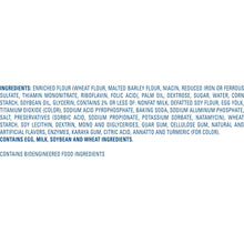 Ingredients list for powdered mini donuts on bag label