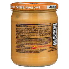 Tostitos Salsa con Queso medium jar back label with nutrition facts