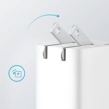 White Anker 33W foldable wall charger plug with two USB ports