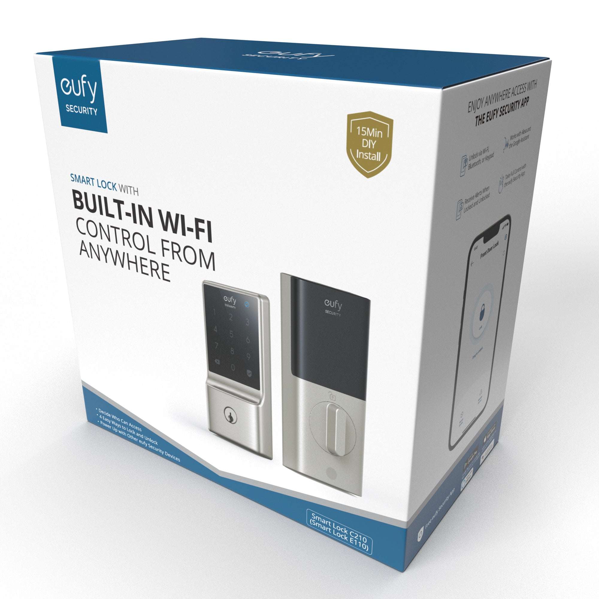 eufy Smart Lock C210 5-in-1 Keyless Entry Door Lock, Built-in Wi-Fi, No Bridge Required
