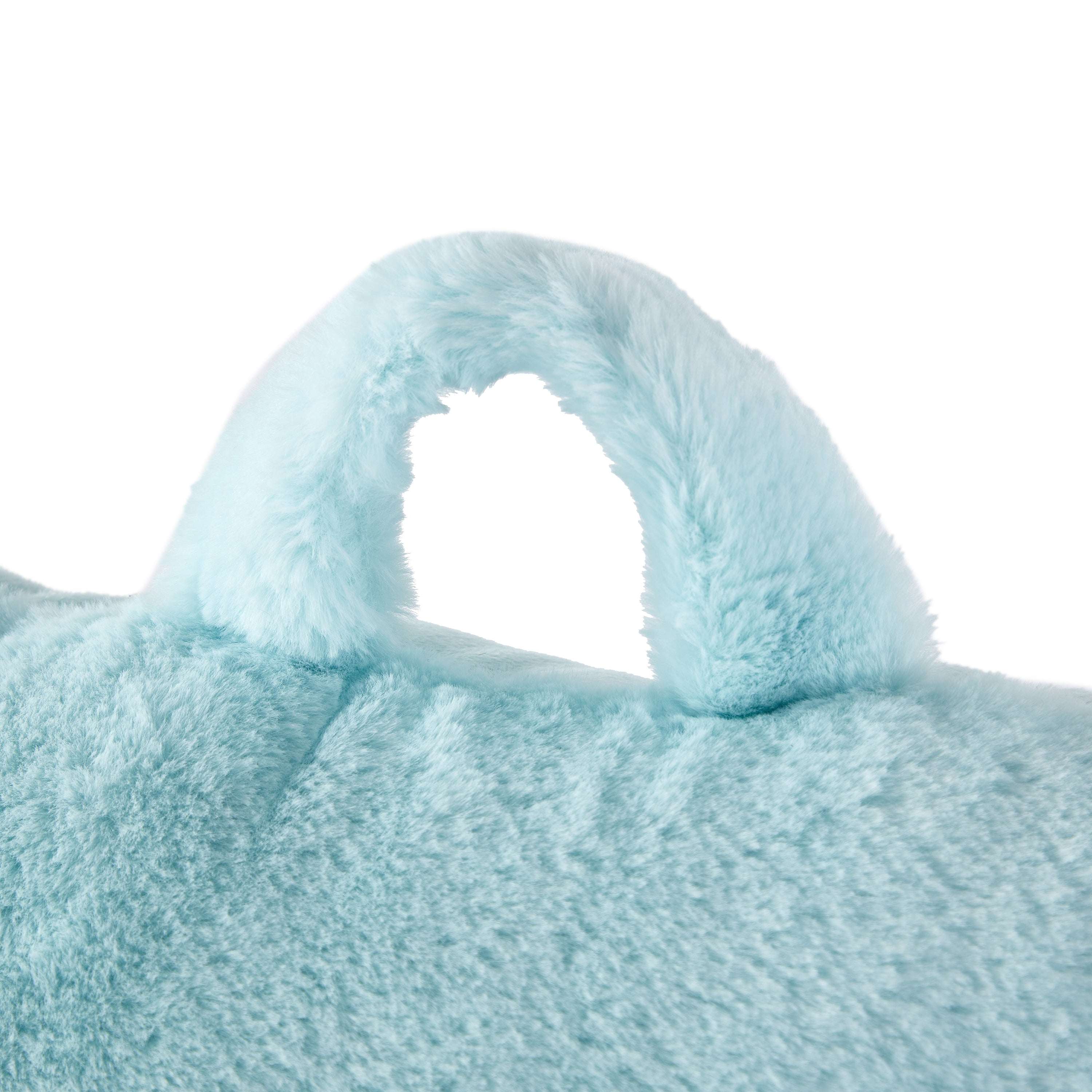 Mainstays Faux Fur Plush Backrest Pillow, Specialty Size, Aqua