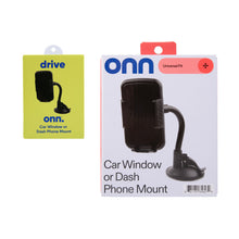 Retail package for onn universal car window or dashboard phone mount, black