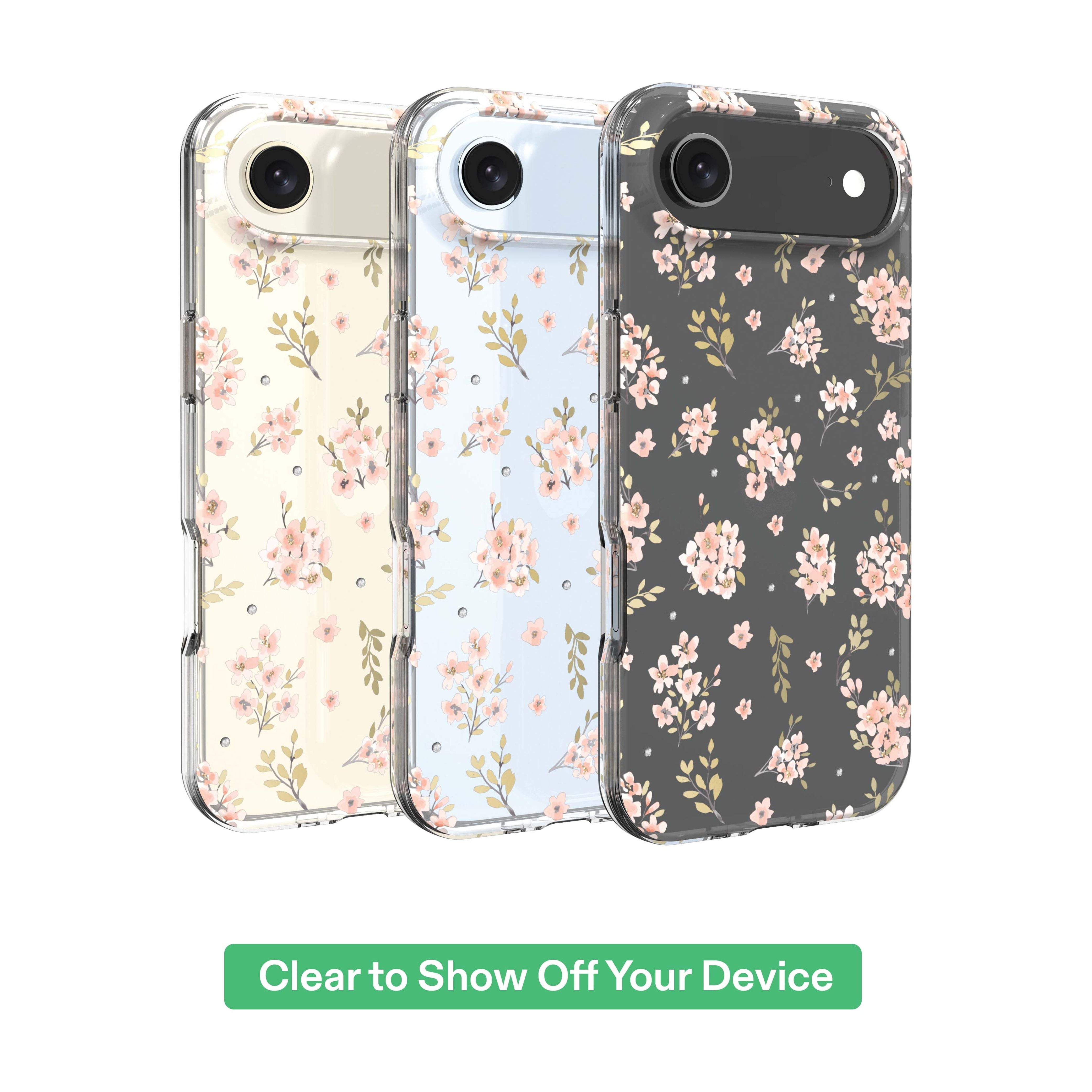onn Pink Floral with Gems Phone Case for iPhone Air