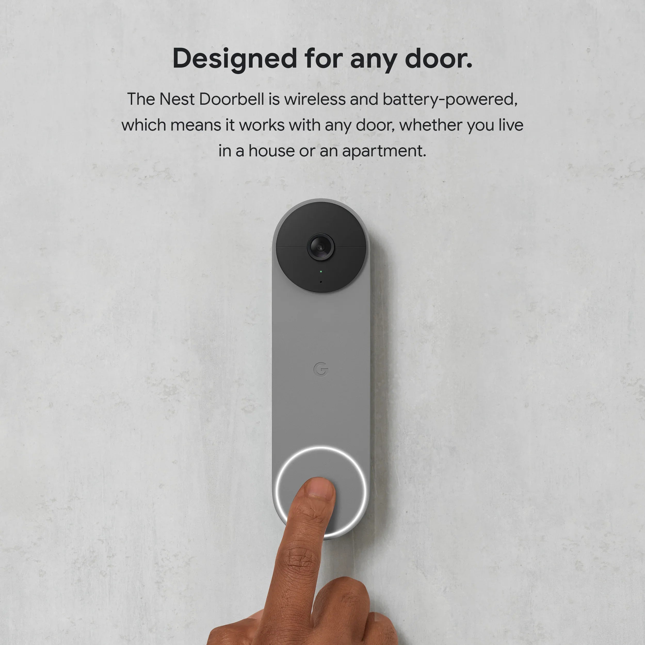 Google Nest DBELLBA Video Doorbell (Battery, Ash)