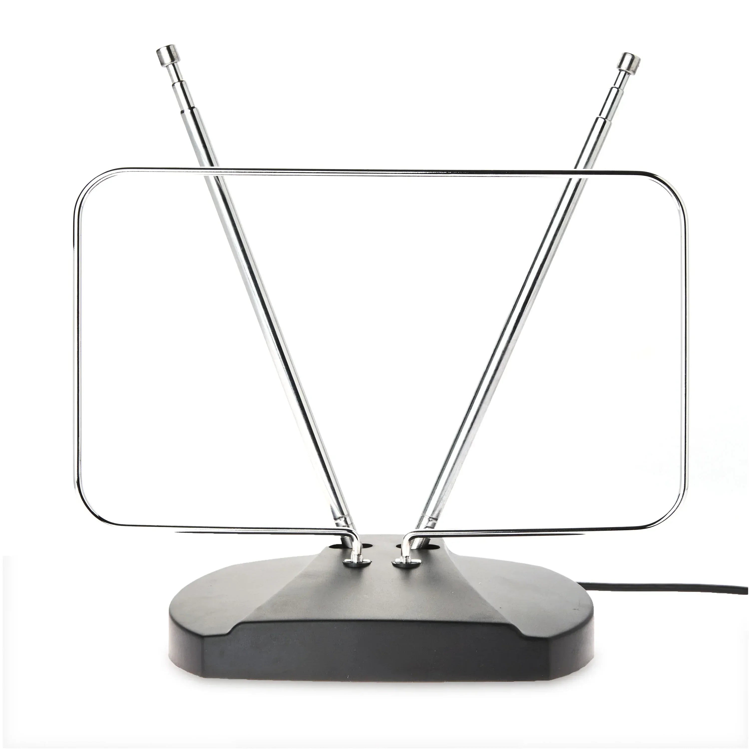 onn Indoor TV Antenna with Easy Adjust, 20 Miles Range, Includes Coaxial Cable, Supports NextGen TV, 4K/8K HD, UHF and VHF