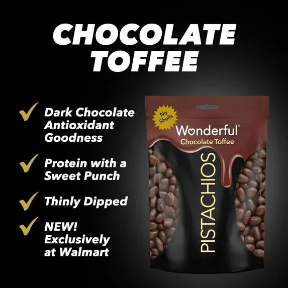Wonderful Pistachios Chocolate Toffee, 4 Ounce Resealable Bag
