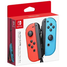 Nintendo Switch Joy-Con controllers, red left and blue right with thumbsticks and buttons
