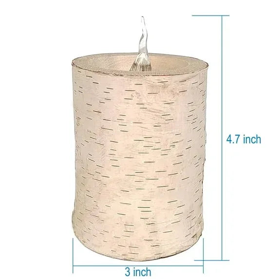 Battery Operated LED Wooden Flameless Christmas Candle, Brown, 4", by Holiday Time - USA MEGA SHOP