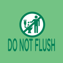Do Not Flush symbol for baby wipes