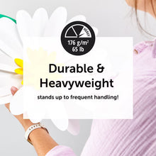 White cardstock durable heavy weight badge, 65 lb / 176 g/m²