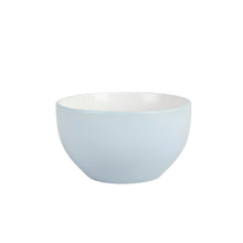 Light blue coupe bowl, glossy ceramic with wide rim