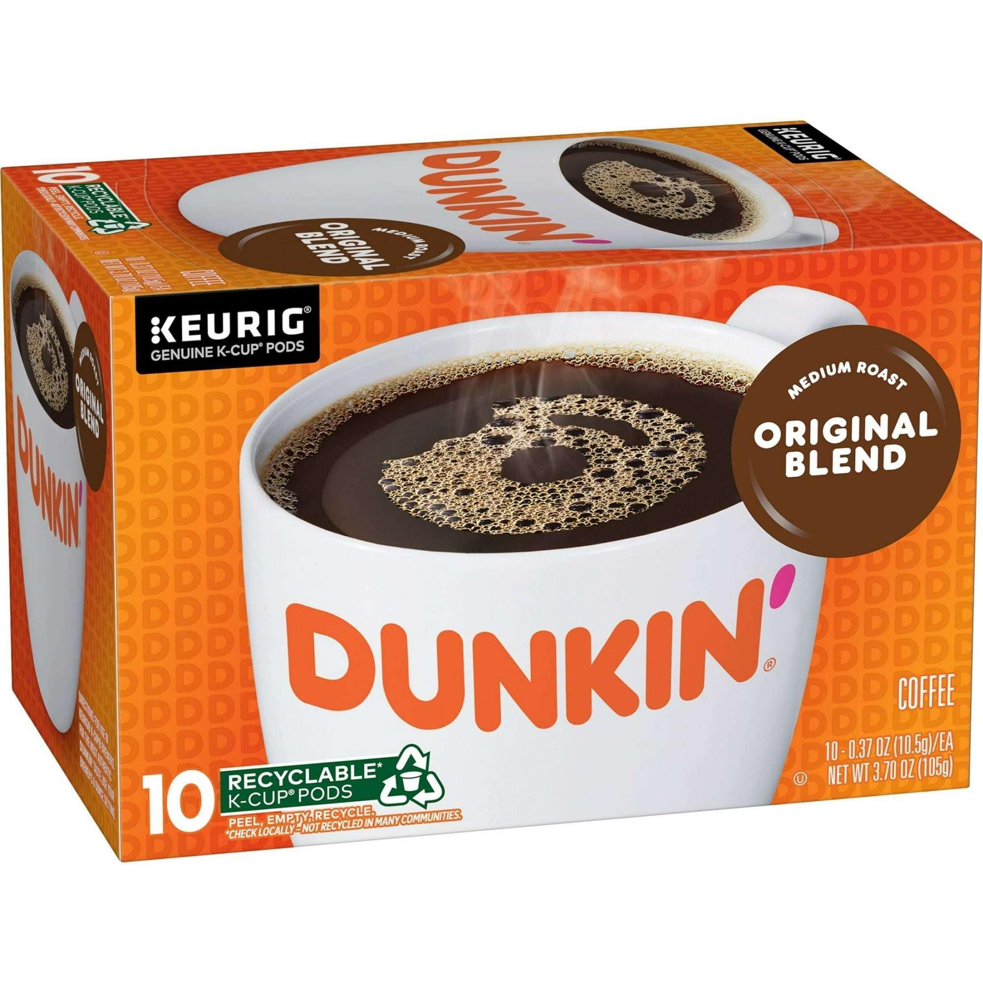 Dunkin’ Original Blend Medium Roast Coffee, Keurig K Cup Pods, 10 Count Box