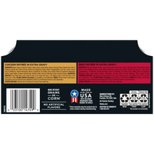Cat food variety pack back label with barcode and ingredient and manufacturing info