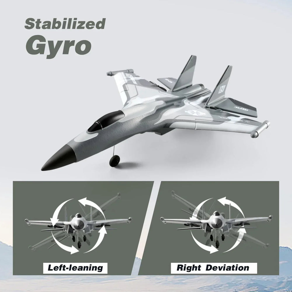 4DRC G1 RC Plane with 2 Take-off Modes, 2 Batteries and Light, 2.4GHz 4 Channel 6 Axis Gyro Stabilizer RTF Glider Remote Control Aircraft Planes Jet Fighter Toys Gift for Boys Kids Adults Beginners - USA MEGA SHOP