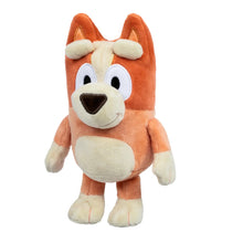 Orange plush dog character with cream muzzle and belly, small stuffed toy