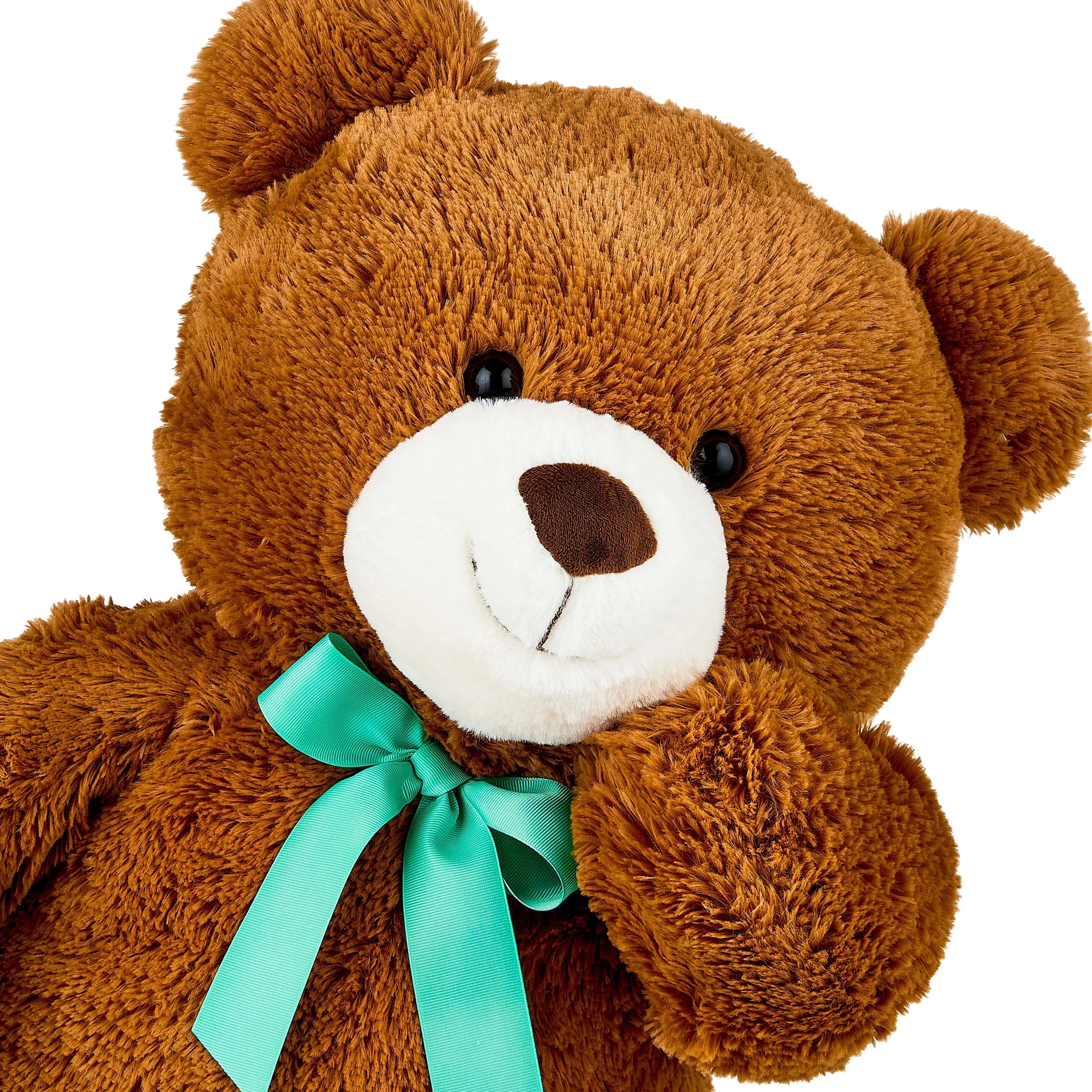 Bear Plush Toy with Ribbon, Brown, 36", by Way To Celebrate