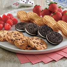 Assorted cookies including Oreo sandwich cookies and Chips Ahoy! chocolate chip cookies
