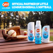 OFF! adults & kids insect repellent aerosol sprays, three canisters on a table