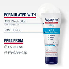 Aquaphor Baby 3 in 1 diaper rash cream tube